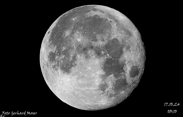 Der Supermond am 17. Oktober 2024 - fotografiert von unserem Regionauten Gerhard Moser. | Foto: Gerhard Moser