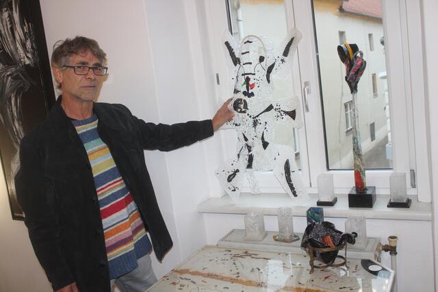 Jürgen Engelmayr zeigte sein Kunstwerk. | Foto: arbes