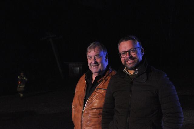 Die Bürgermeister von Nassereith und Mieming waren als Zaungäste bei der Übung dabei.