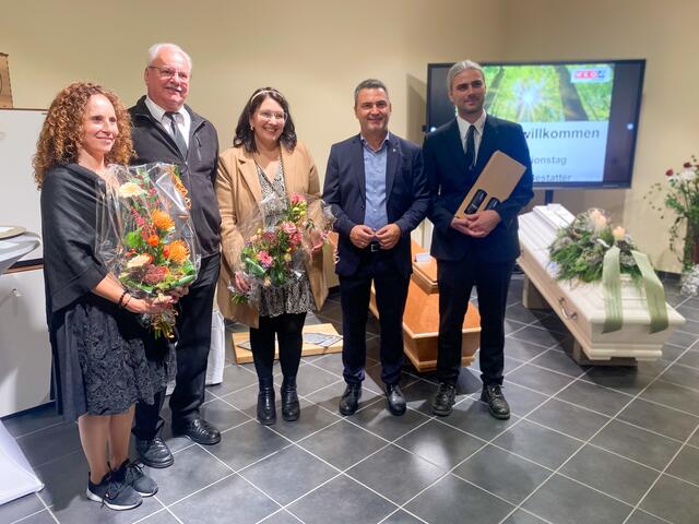 v.l.n.r: Angelika Silan, Kurt Stern, Referentin STR Elisabeth Kollitsch, BGM Markus Lakounigg, Geschäftsführer Marko Pandel