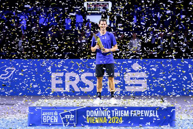 Am Sonntagabend wurde Dominic Thiem in der Wiener Stadthalle bei einer emotionalen Farewell-Party gebührend verabschiedet. | Foto: MAX SLOVENCIK / APA / picturedesk.com