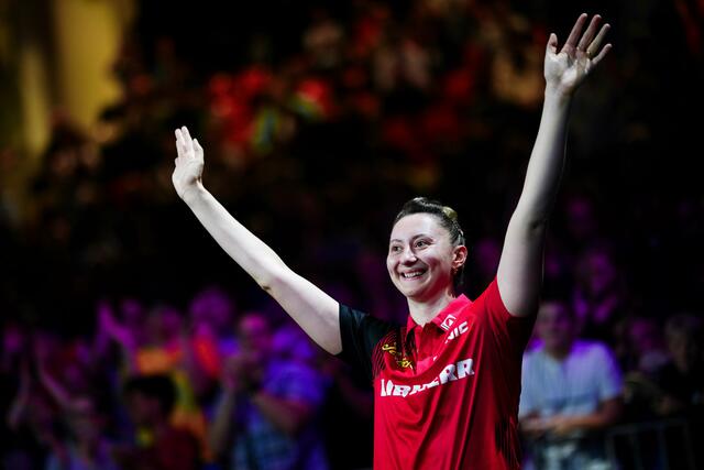 Der Moment des Triumphs – die Linzerin Sofia Polcanova ist die stärkste Tischtennisspielerin Europas.  | Foto:  ÖTTV/Eva Manhart