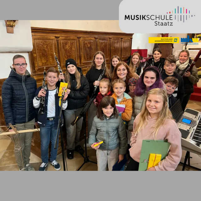 Mit ihrer Musik sorgten die Schülerinnen und Schüler der Musikschule Staatz für eine stimmige Messe. | Foto: MS Staatz