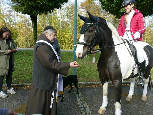 2023: Pater Georg segnete die Pferde aus Vestenthal und Umgebung. | Foto: Christian Krennbauer