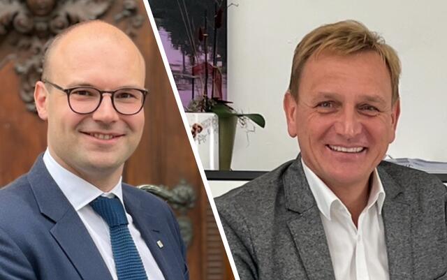 (v. l.): Der Welser FPÖ-Fraktionschef Paul Hammerl will von Gesundheitsreferenten Klaus Schinniger (SPÖ) mehr Engagement bei der Bekämpfung des Ärztemangels sehen. | Foto: FPÖ/SPÖ