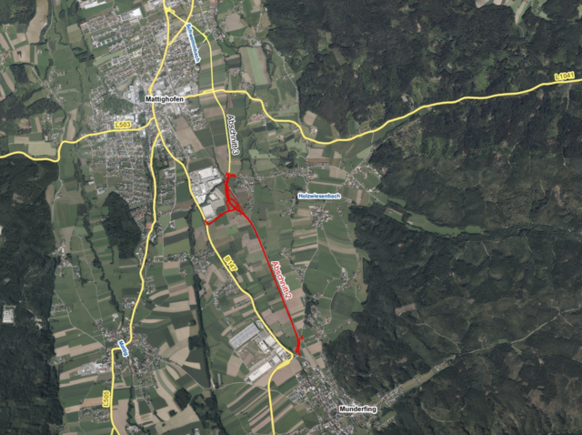 Abschnitt zwei der Umfahrung.