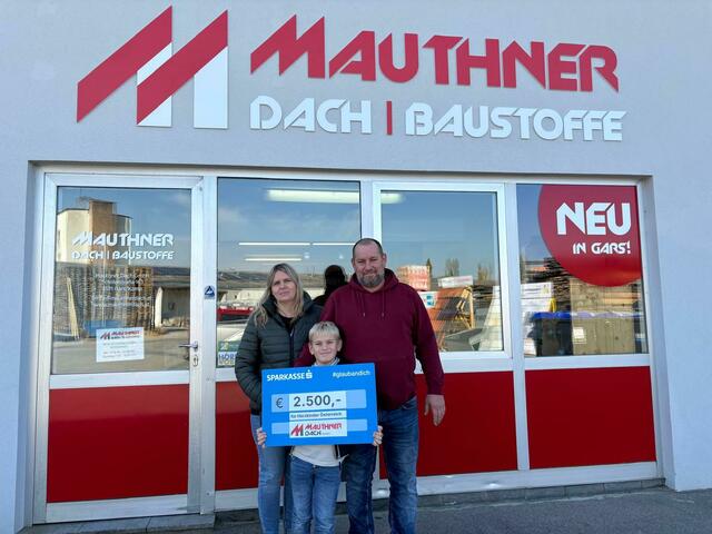 Michele, Thomas und Moritz Mauthner spenden für Herzkinder Österreich | Foto: Manuela Danzinger