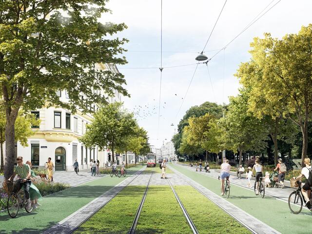 So soll die Spitalgasse in Zukunft aussehen. | Foto: Grüne Wien
