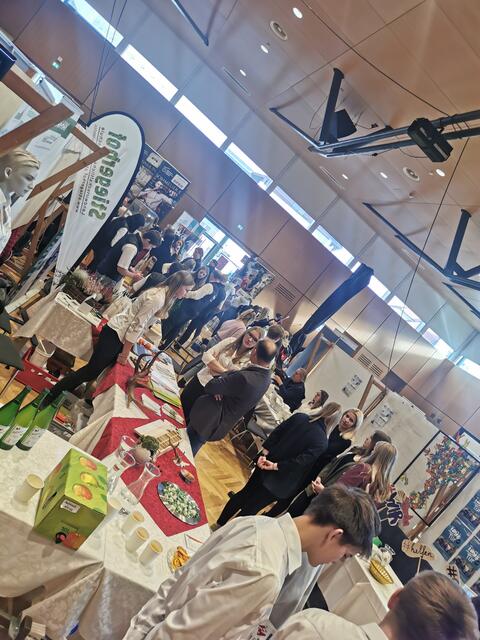 Eintauchen in Bildungsvarianten bei einem Rundgang im Stadtsaal. | Foto:  BBOK