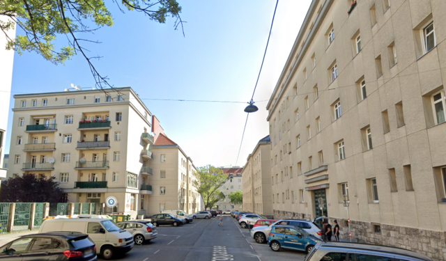 In dieser Gasse kam es zum Zimmerbrand im 11. Bezirk. | Foto: Screenshot Google Maps