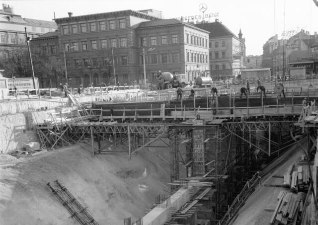 Baufortschritt am Karlsplatz am 12. November 1970. | Foto: Wiener Linien