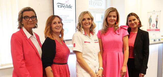 Das easylife-Team mit Elke Steiner, Bettina Reinisch, Franziska Kargl, Ivana Sosic und Verena Dietmaier (v.l.n.r.) ist stolz auf die erfolgreichen Jahre und motiviert für das, was noch kommt.