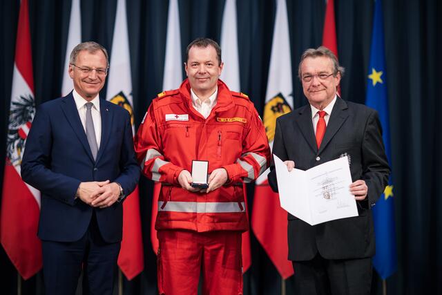 Thomas Stelzer, Stefan Katzinger, Günter Mayr.
 | Foto: Land Oberösterreich, MM