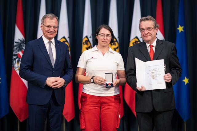Thomas Stelzer, Sieglinde Burgstaller, Günter Mayr.
 | Foto: Land Oberösterreich, MM