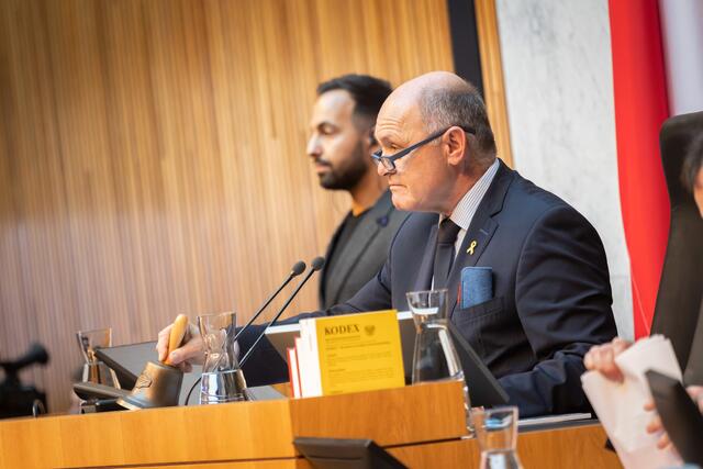 Nationalratspräsident Wolfgang Sobotka (ÖVP) verabschiedete sich am Donnerstag aus dem Nationalrat.  | Foto: Parlamentsdirektion/Ulrike Wieser