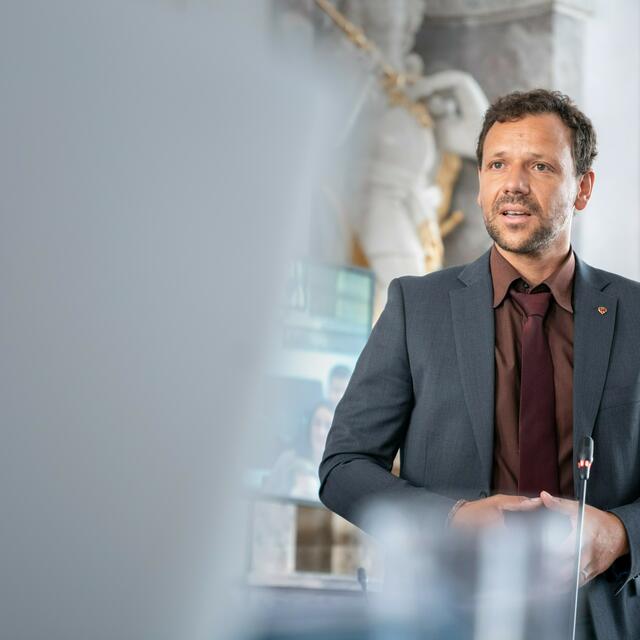 "Wir haben leider selbst viel kaputt gemacht", räumt VP-LA Florian Riedl nach der Nationalratswahl Fehler ein. | Foto: Angerer