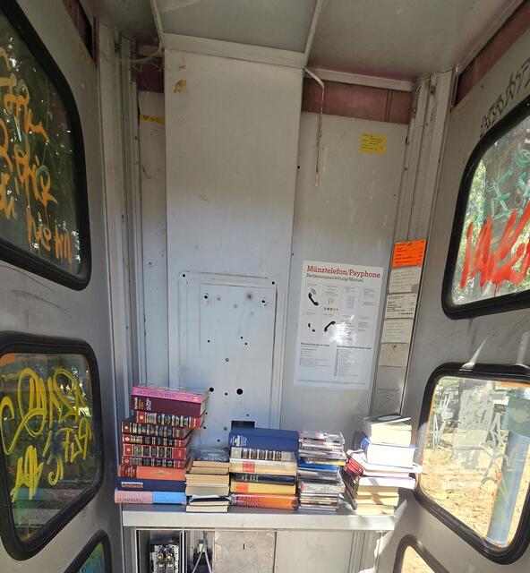 Der beschädigte Bücherschrank  | Foto: Foto: CulturaLatina