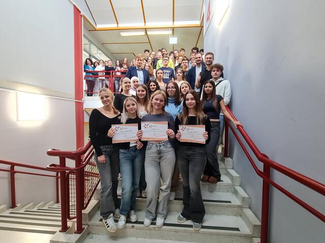 Schülerinnen und Schüler der BHK Deutschlandbserg bei der EE Week. | Foto: BHAK/BHAS Deutschlandsberg