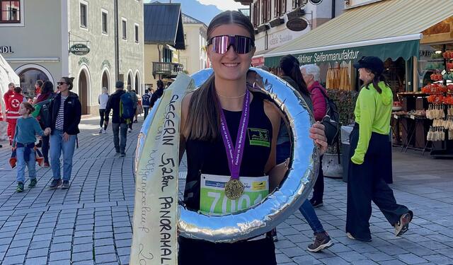 Siegerin beim Panoramalauf am Wolfgangsee: Emma Scherb aus Rainbach im Mühlkreis. | Foto: Scherb