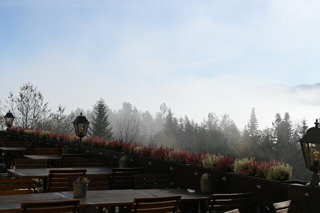 Auf der Terrasse vom Knappenhof