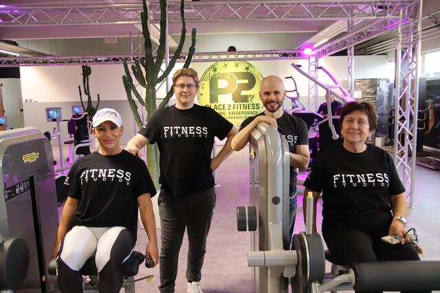 Sonja Mock, Manuel Muster, Kende Szén und Hedwig Deutsch (von links) wollen ihre Kunden zu körperlichem Training aller Art motivieren. | Foto: Martin Wurglits