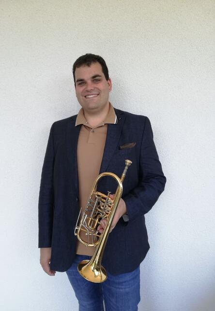 Der Innviertler Trompeter Tobias Reisinger wird ein Solostück auf der Trompete spielen | Foto: Reisinger