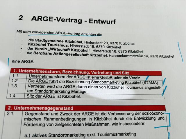 Vertragsentwurf. | Foto: Kogler