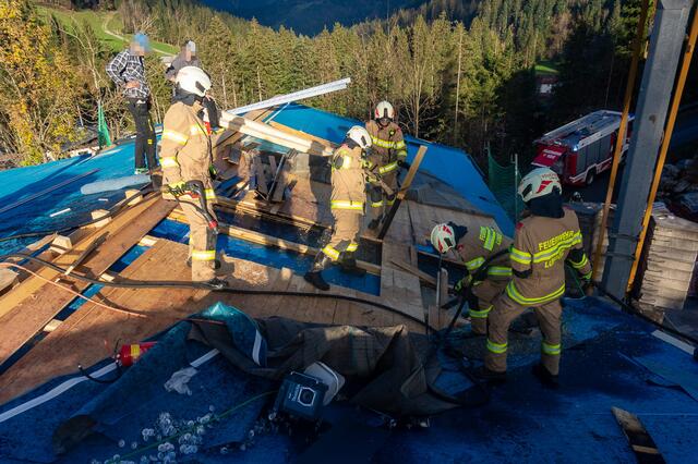 Dachstuhlbrand in Lungötz. | Foto: FF Annaberg-Lungötz