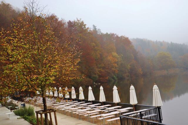 Thal ist zu jeder Jahreszeit einen Ausflug wert. Im Herbst zeigt sich der Thalersee von seiner schönsten Seite.  | Foto: Edith Ertl