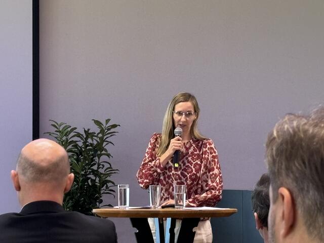 Bernadette Karner, Geschäftsführerin von Wood Vision: "Mit diesem neuen Pionierzentrum erschließen wir ein wesentliches Forschungsfeld der Zukunft." | Foto: MeinBezirk/Barbara Vorraber