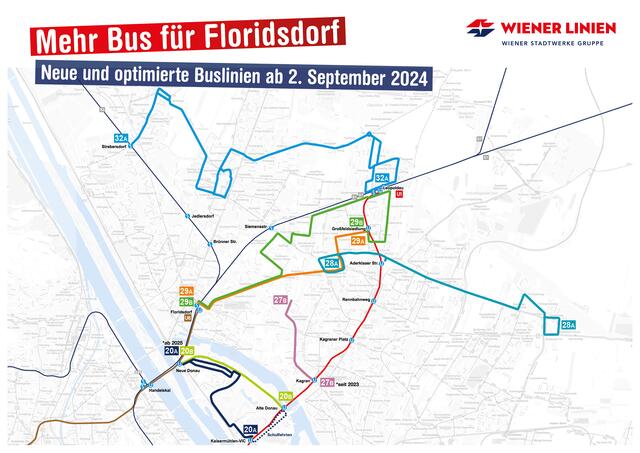 Auf die Floridsdorferinnen und Floridsdorfer warten einige Öffi-Upgrades. | Foto: Wiener Linien