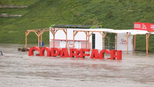 Der Copabeach-Strand bei der Donauinsel lag unter Wasser. | Foto: Andreas Pölzl/MeinBezirk