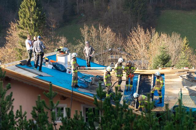 Dachstuhlbrand in Lungötz. | Foto: FF Annaberg-Lungötz