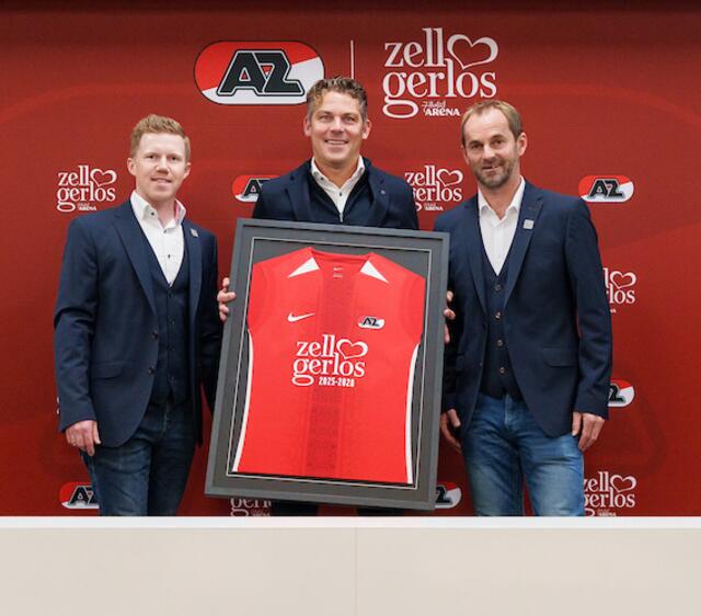 GF des TVB Zell-Gerlos, Zillertal Arena Christian Daum, Obmann Stv. Michael Staudacher, Michael Koster vom AZ Alkmaar (Mitte) | Foto:  AZ Alkmaar, Ed van de Pol