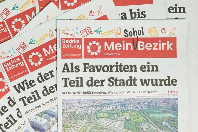 23 Bezirke, 23 Ausgaben von MeinSchulBezirk: Das unterstütztende Lernmaterial bringt Drittklässlerinnen und Drittklässlern ihren Bezirk näher. | Foto: Maximilian Spitzauer/MeinBezirk