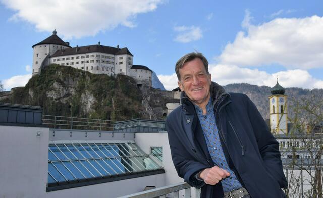 Mit am Podium beim ersten MeinBezirk-Fußballstammtisch für den Bezirk Kufstein: TFV Präsident Sepp Geisler. | Foto: Schwaighofer