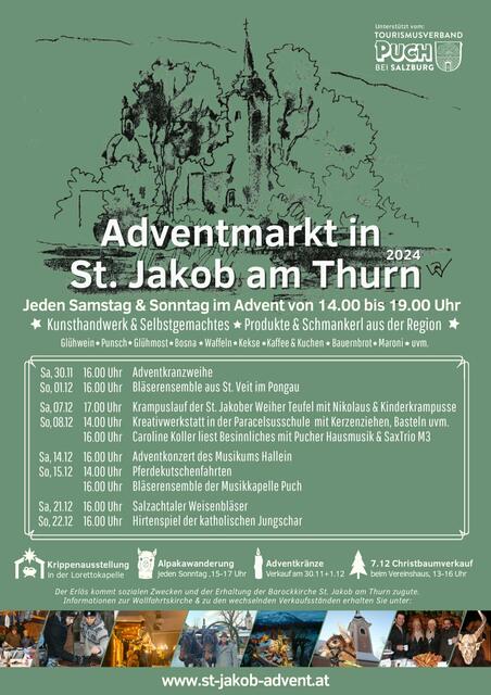 Programm Adventmarkt in St. Jakob am Thurn | Foto: Puch bei Salzburg