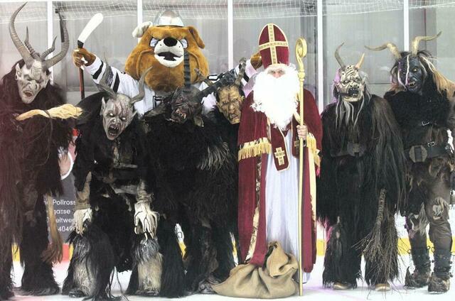Der Nikolaus und der Krampus sind bei den LE Kings zu Besuch. Es gibt Kinderpunsch, Glühwein und Kuchen. Zu Gast sind die Proleber Gruam Teifl. | Foto: LE Kings