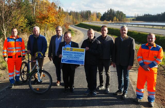 Fertigstellung Fahrradstraße Rudmanns- Kleehof im Bereich der L 8245. | Foto: NOEL