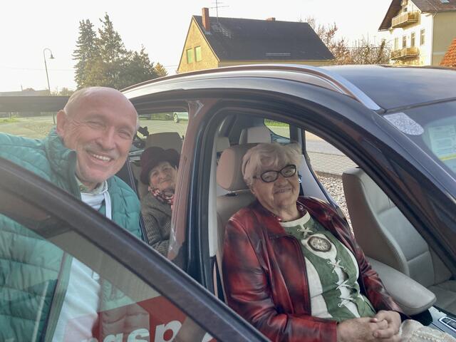 Vorfreude bei der Abfahrt