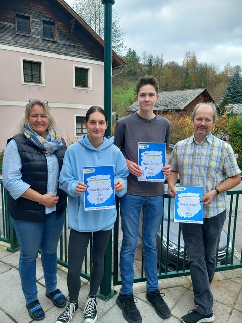Bgm. Sabine Moser, Celina Kollermann, Hannes Seeland und Manfred Prammer (v.l.n.r.)
  | Foto: GM Loich