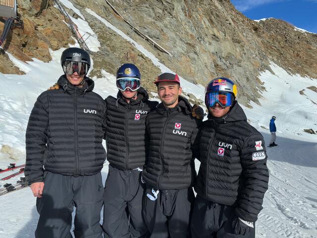 Die ÖSV-Ahtleten Julius Forer, Lukas Müllauer, Hannes Rudigier und Matej Svancer (v.l.) | Foto: Kainz