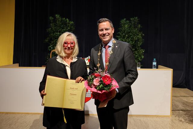 Monika Stahl und Christoph Kaufmann. | Foto: Stadtgemeinde Klosterneuburg/Lutz