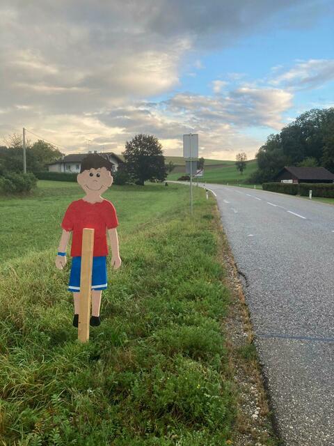 Von einer solchen Holzfigur fehlt in Senftenbach jede Spur. Die Kinderfreunde Senftenbach bitten um Mithilfe, um diese wiederzufinden.  | Foto: Friedl