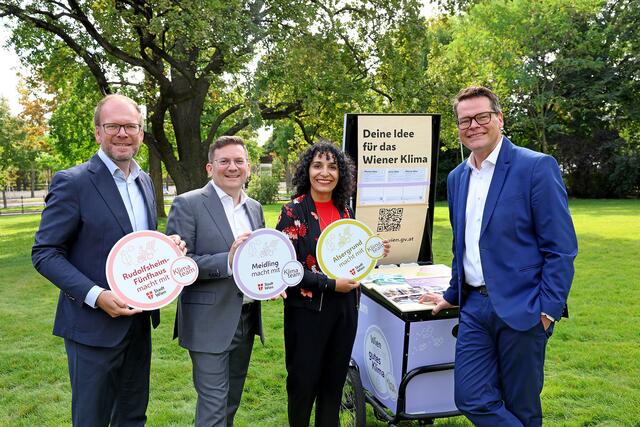 Alsergrund Bezirkschefin Ahmad und Klimastadtrat Jürgen Czernohorszky (beide SPÖ) freuen sich über viele Ideen für Klimaschutz. | Foto: Votava