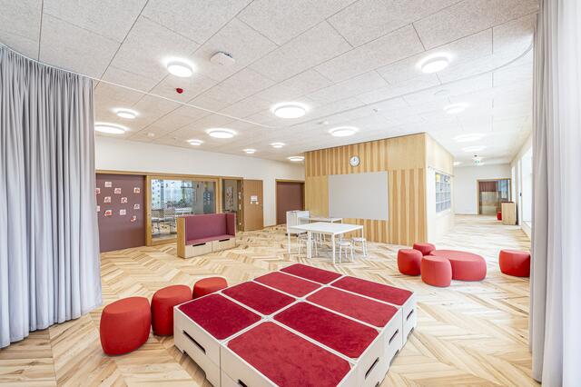 In dieser modernen Schule sollen bis zu 20-Klassen zukünftig Spaß am Lernen haben. | Foto: Stadt Graz/Fischer