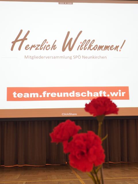 Der SPÖ-Klassiker: die roten Nelken durften als Tischdeko nicht fehlen. | Foto: Santrucek