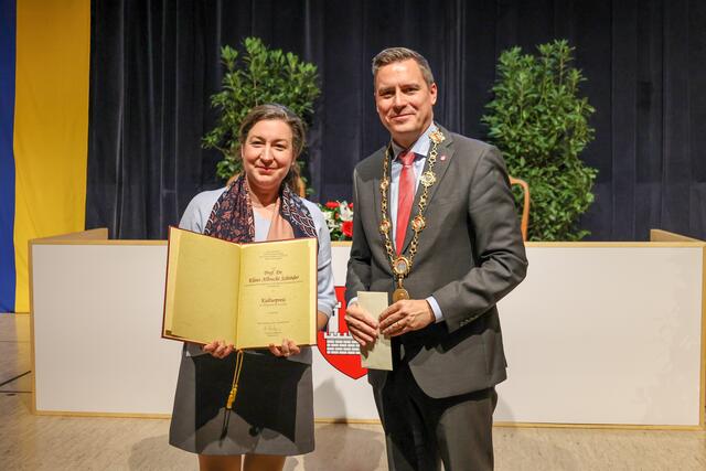 Constanze Malissa in Vertretung von Alebrecht Schröder.  | Foto: Stadtgemeinde Klosterneuburg/Lutz