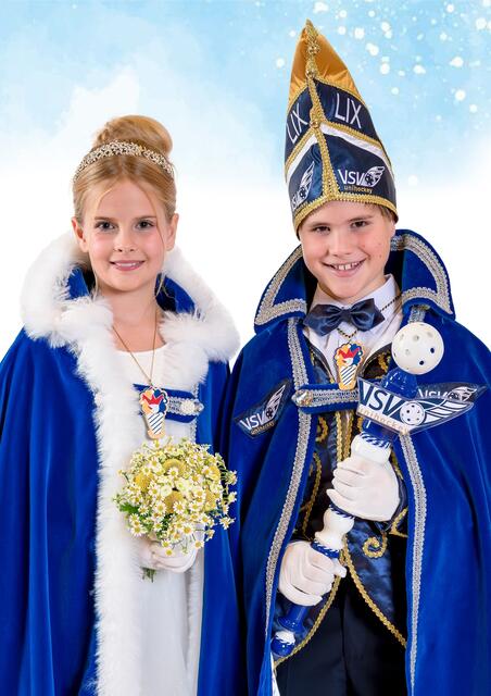 Das Kinderprinzenpaar: Prinzessin Sukey I., Sukey Welisch, und Prinz Gaudelius LIX., Nico Rainer. | Foto: Villacher Fasching/Knaus