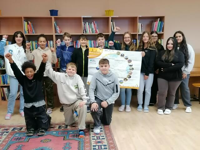 Die 3a der MS Großkrut ist Routensieger bei „Klimafit zum Radlhit“. 
 | Foto: MS Großkrut